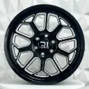 RIN 20X9 6-135 R1 SPORT D1850 BLACK MILLING SPOKE ET-12 CB87.1