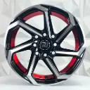 RIN 13X7 4-100/114.3 R1 SPORT 2020 BLACK MACHINE RED LINE ET0 CB73.1 