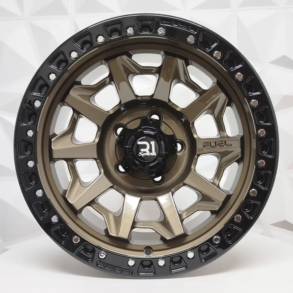 RIN 15X8 5-114.3 R1 SPORT QC1261 FL BRONZE+BLACK LIP ET0 CB83