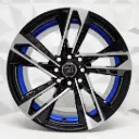 RIN 15X7.5 4-100/114.3 R1 SPORT JCW39 BLACK MACHINE FACE BLUE LINE ET10 CB73.1
