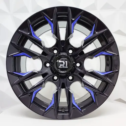 [168550] RIN 16X8 6-139.7 R1 SPORT RGW488 BLACK+MILLING (BLUE) ET0 CB110 
