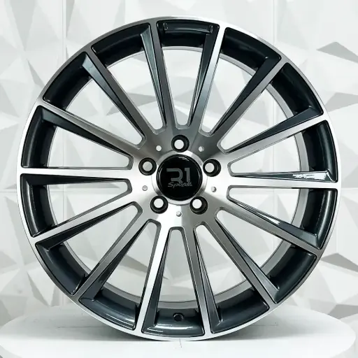 [190528F] RIN 19X8 5-112 R1 SPORT F9730 GUNMETAL MACHINED FACE ET35 CB66.6