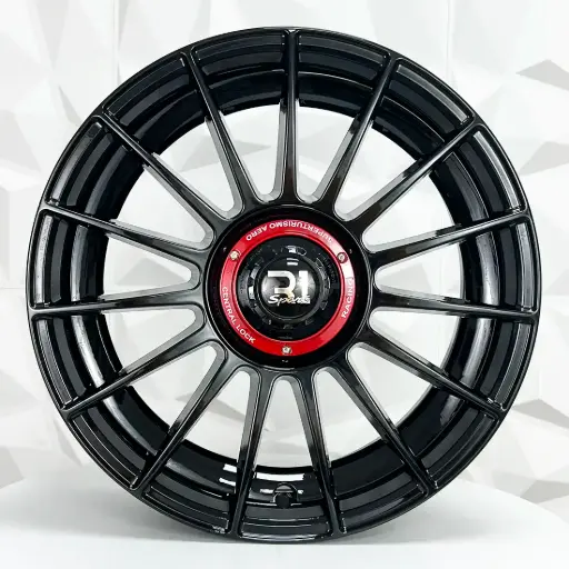 [190529] RIN 19X8.5 5-100/112 R1 SPORT F9756 GLOSS BLACK ET45 CB73.1