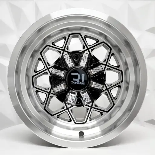 [147551] RIN 14X8 6-139.7 R1 SPORT JCW266 BLACK MACHINE FACE MACHINE LIP ET-13 CB110